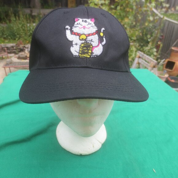 Brand New Lucky Kitty Fortune Cat Baseball Hat - One Size. - Picture 1 of 9